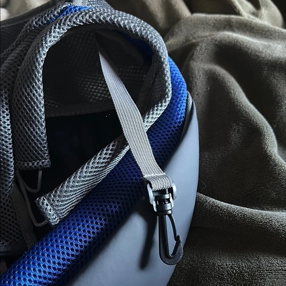Blue and Gray pet carrier backpack